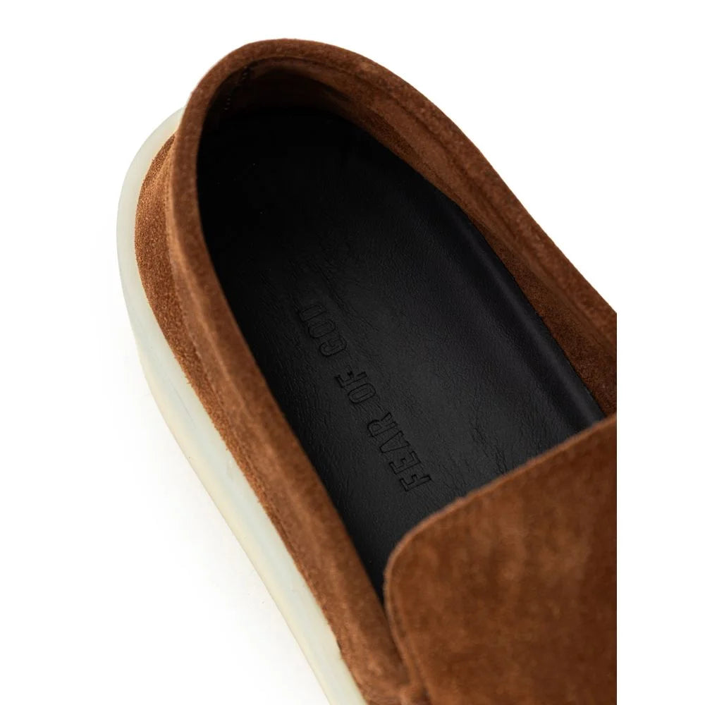 Fear Of God Brown Leather Slip-On Loafer - EU43/US10 - Flats