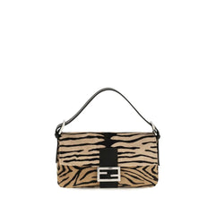 Fendi Beige Calf Leather Bos Taurus Shoulder Bag