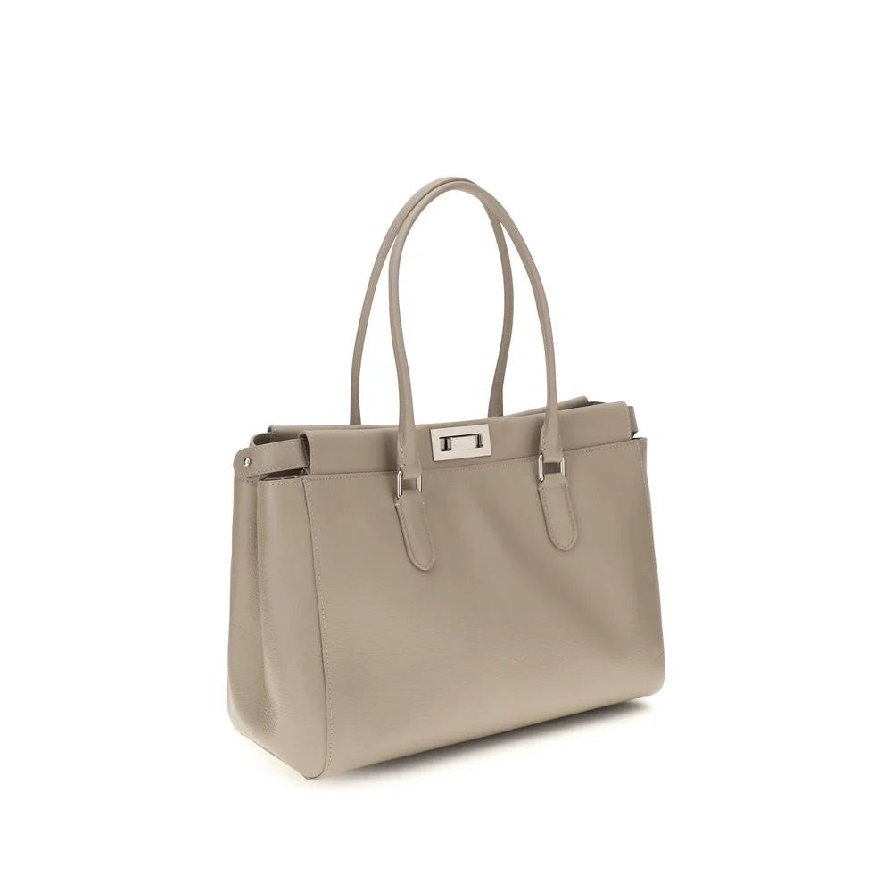 Fendi Beige Calf Leather Bos Taurus Shoulder Bag