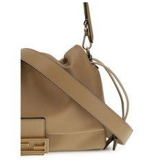 Fendi Beige Calf Leather Bos Taurus Shoulder Bag