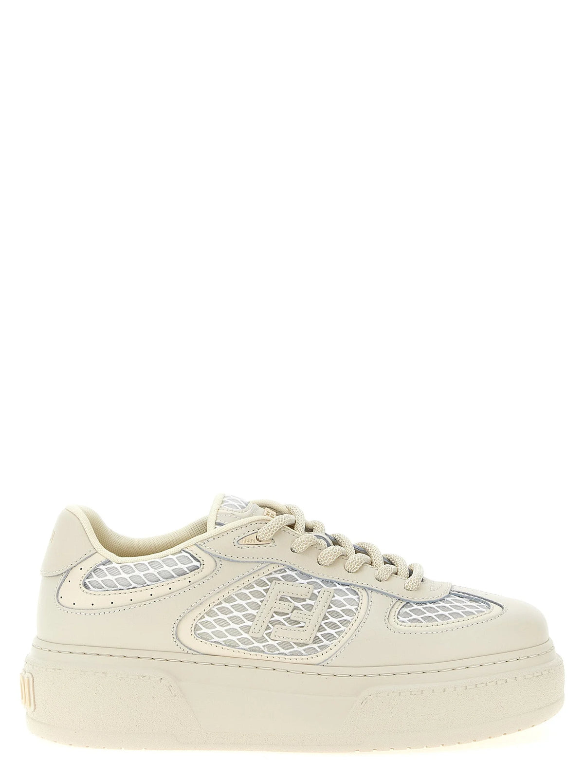 Fendi Beige Calfskin Platform Sneakers - EU39/US9