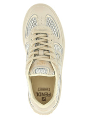 Fendi Beige Calfskin Platform Sneakers - EU39/US9
