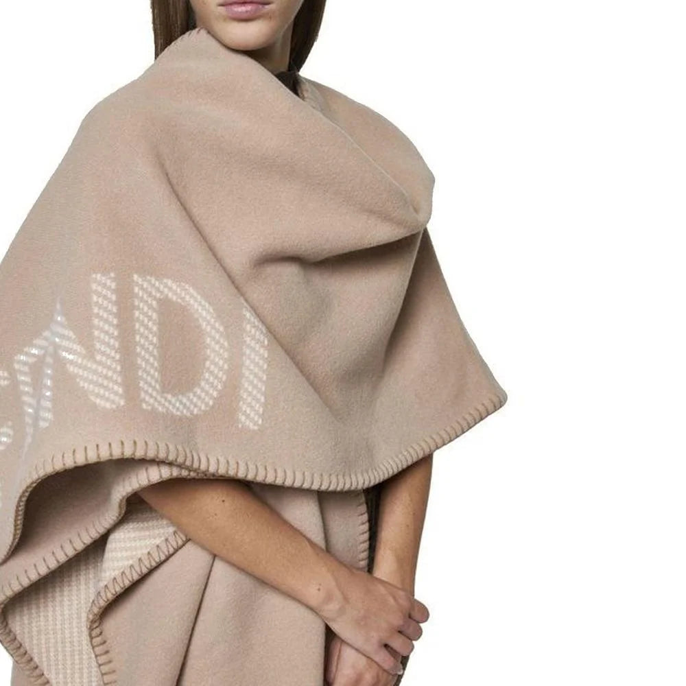 Fendi Beige Cashmere Poncho - One Size