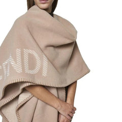Fendi Beige Cashmere Poncho - One Size