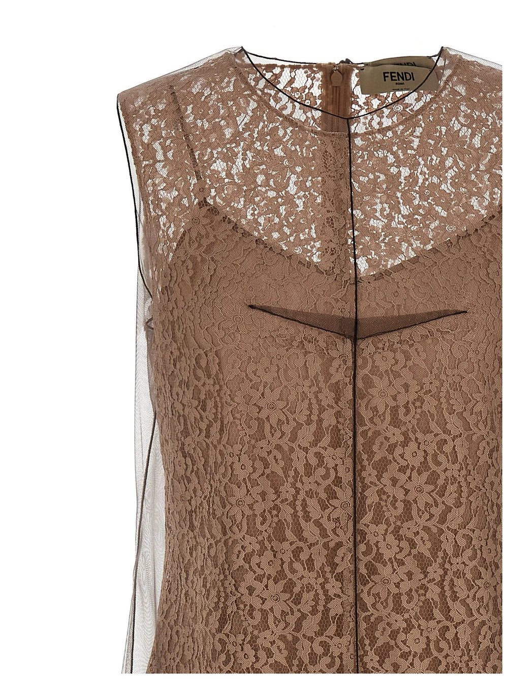 Fendi Beige Cotton Midi Dress - IT38