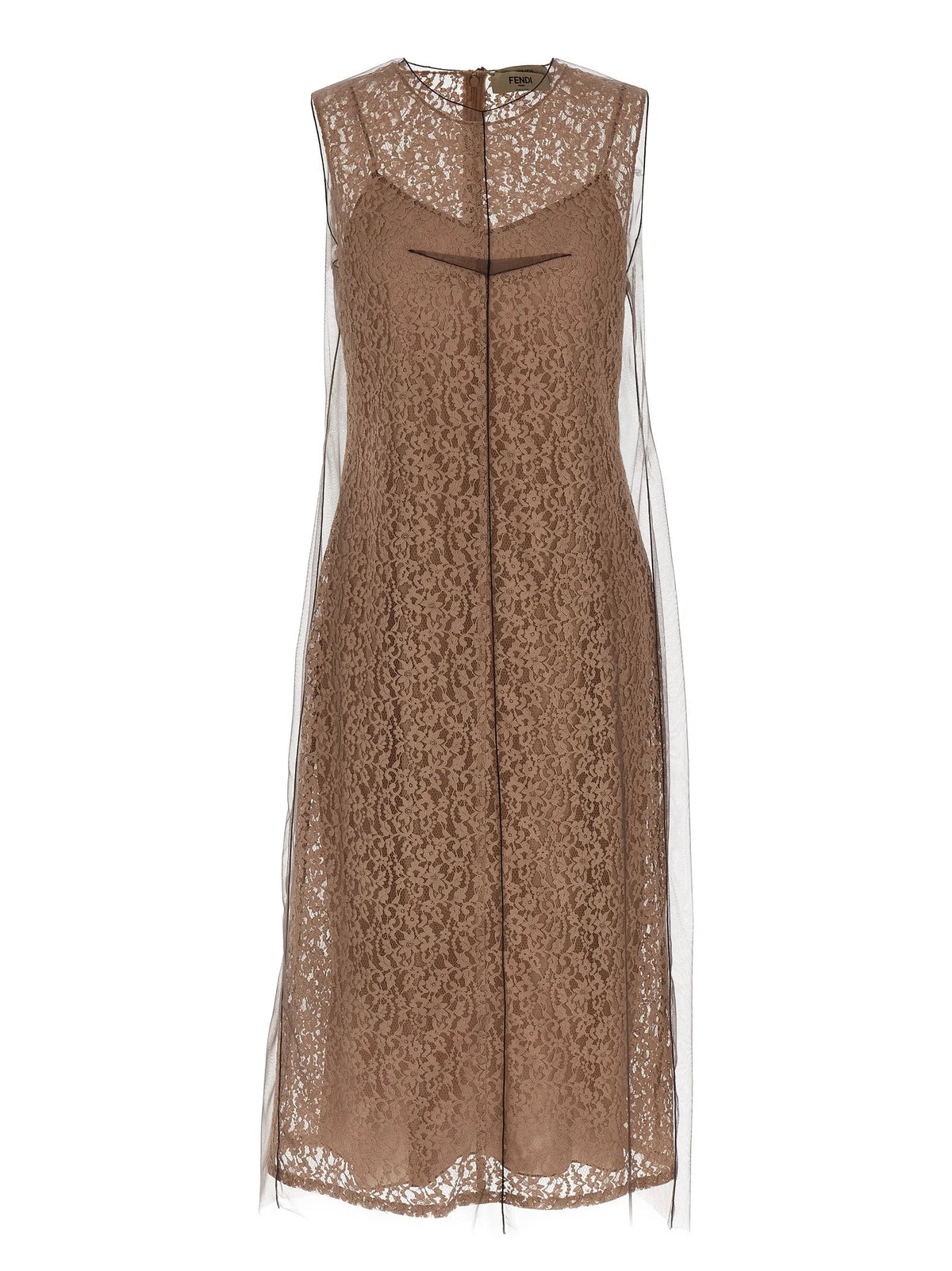 Fendi Beige Cotton Midi Dress - IT38