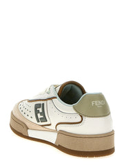 Fendi Beige Leather Sneakers - EU40/US10