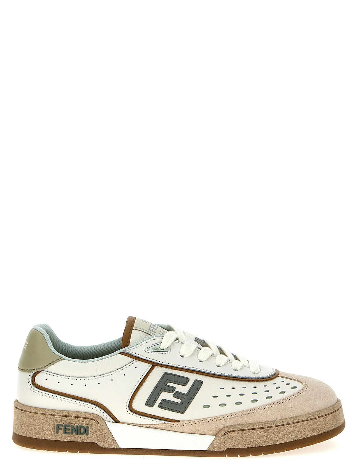 Fendi Beige Leather Sneakers - EU40/US10