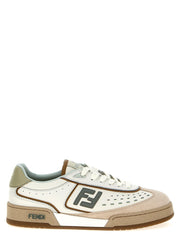 Fendi Beige Leather Sneakers - EU40/US10
