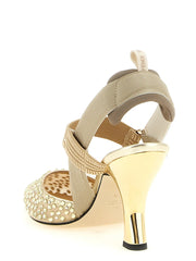 Fendi Beige Polyamide High Heel Pumps - EU38/US8