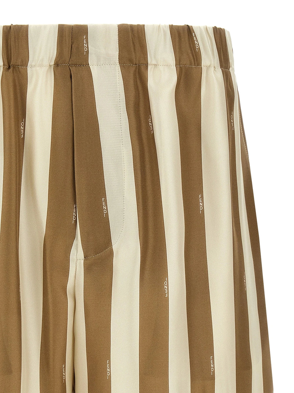 Fendi Beige Silk Bermuda Shorts