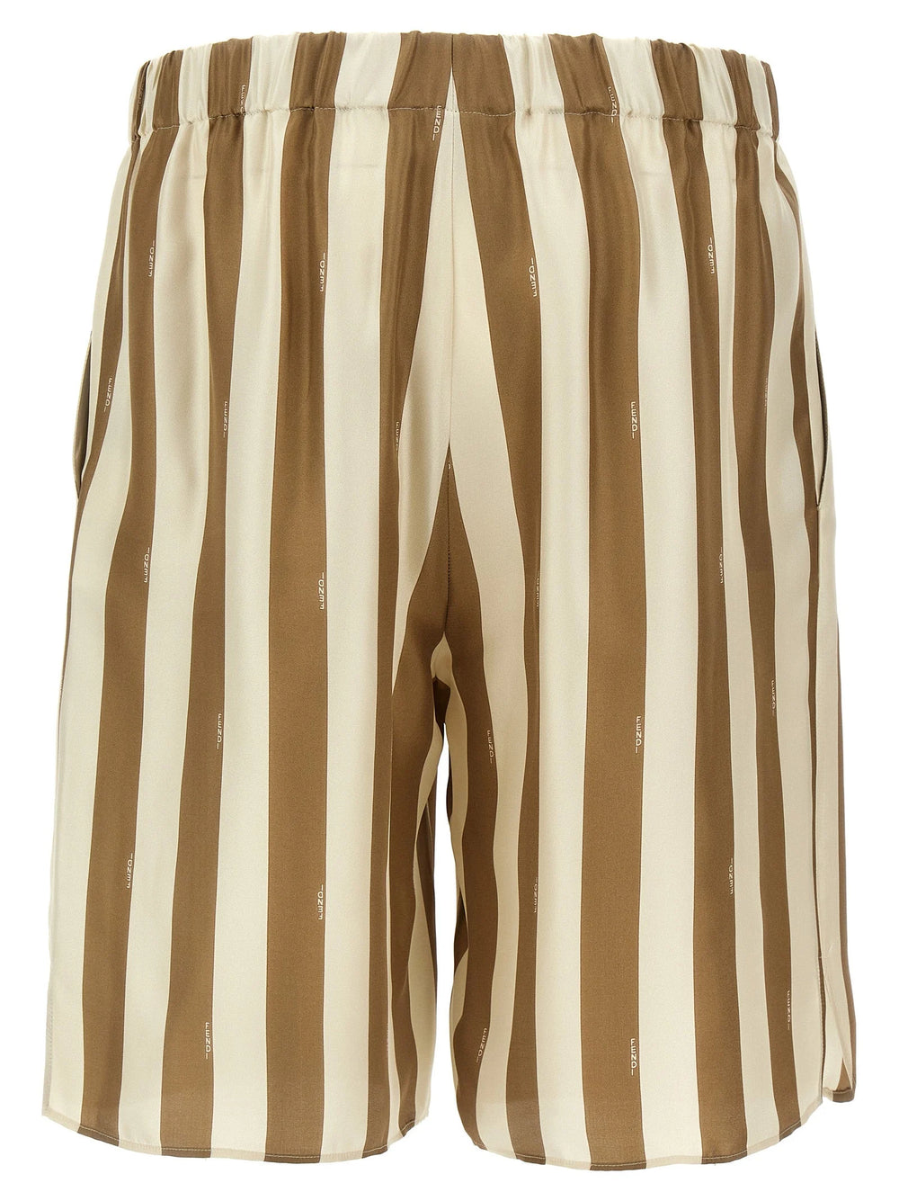 Fendi Beige Silk Bermuda Shorts