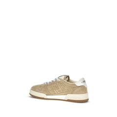 Fendi Beige Suede Leather Sneakers - EU 38 | US 5
