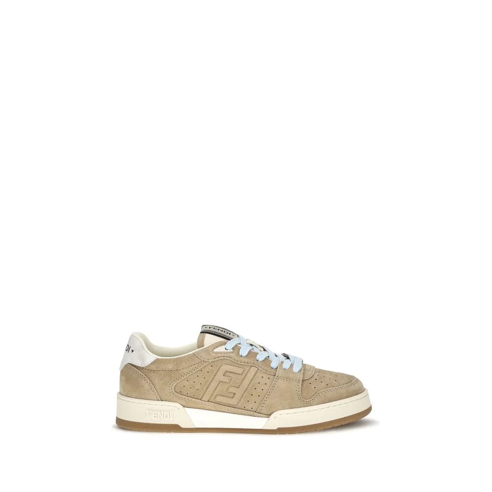 Fendi Beige Suede Leather Sneakers - EU 38 | US 5
