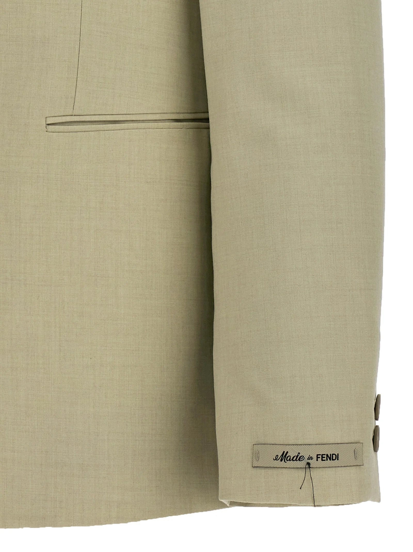 Fendi Beige Virgin Wool Blazer