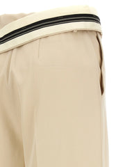 Fendi Beige Wool Casual Pants - IT44