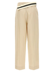 Fendi Beige Wool Casual Pants - IT44