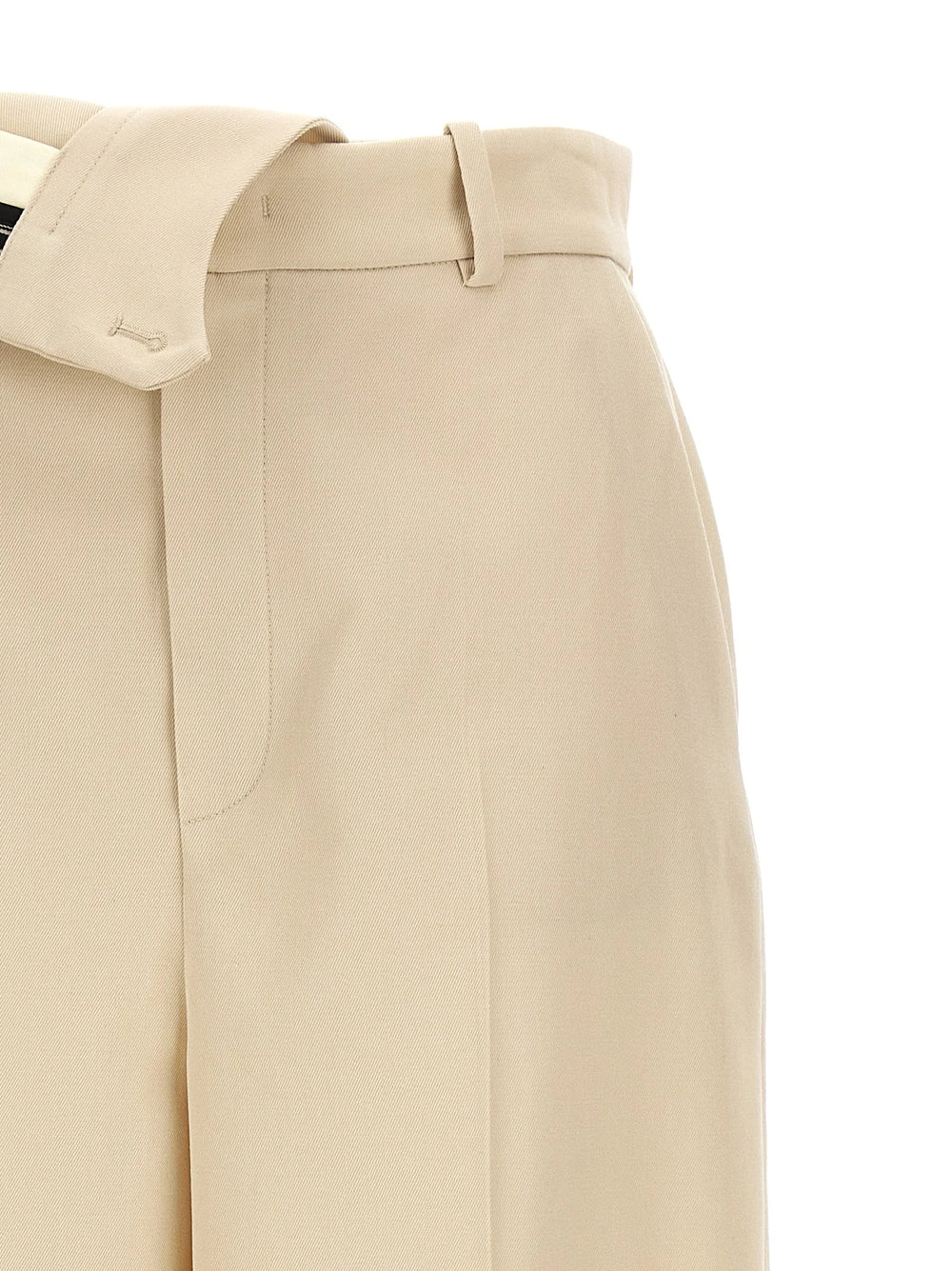 Fendi Beige Wool Casual Pants - IT44