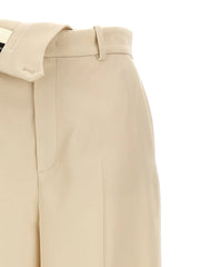 Fendi Beige Wool Casual Pants - IT44