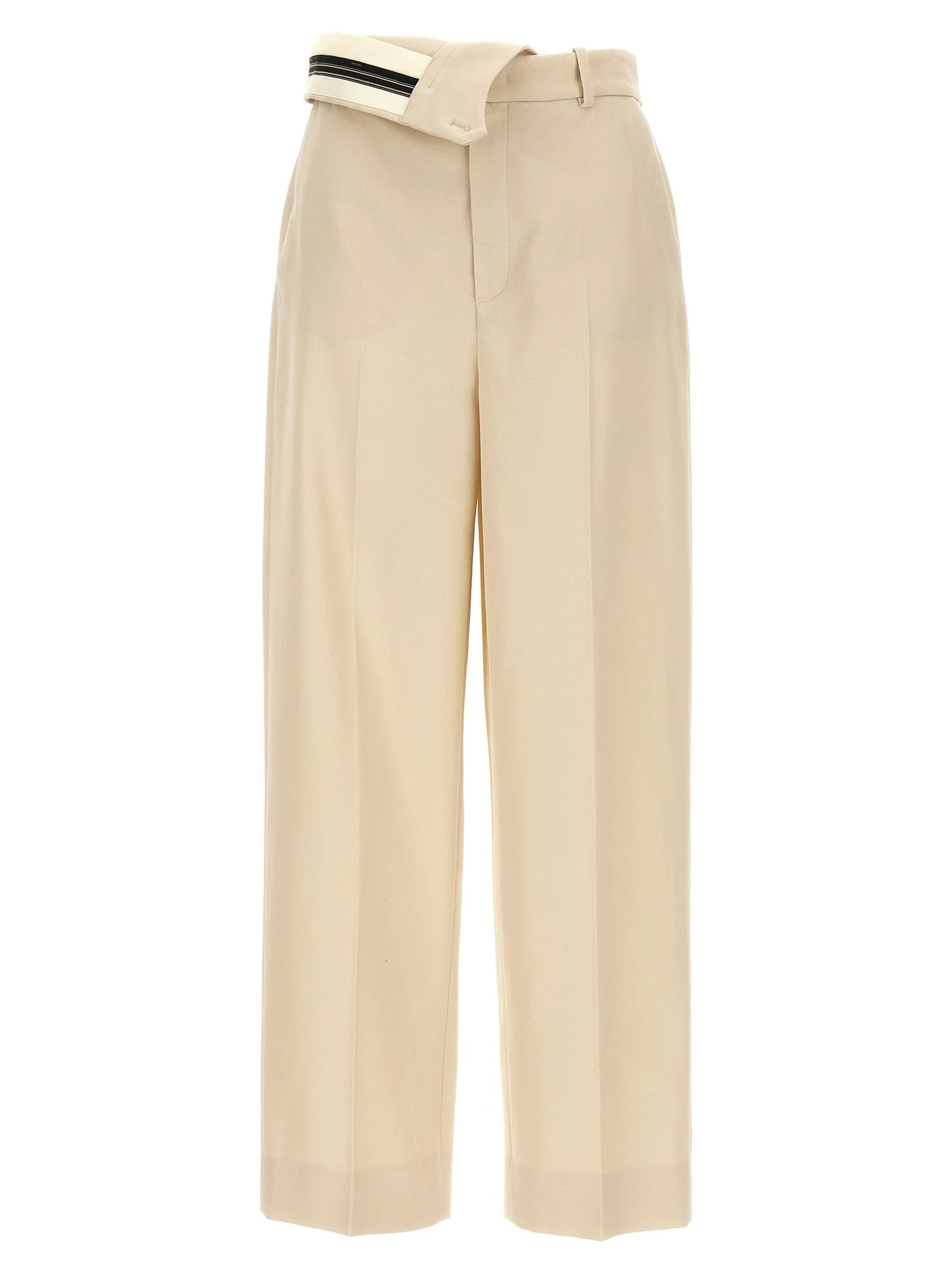 Fendi Beige Wool Casual Pants - IT44