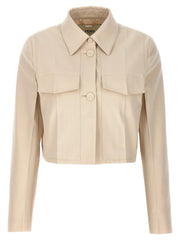 Fendi Beige Wool Full-Length Jacket