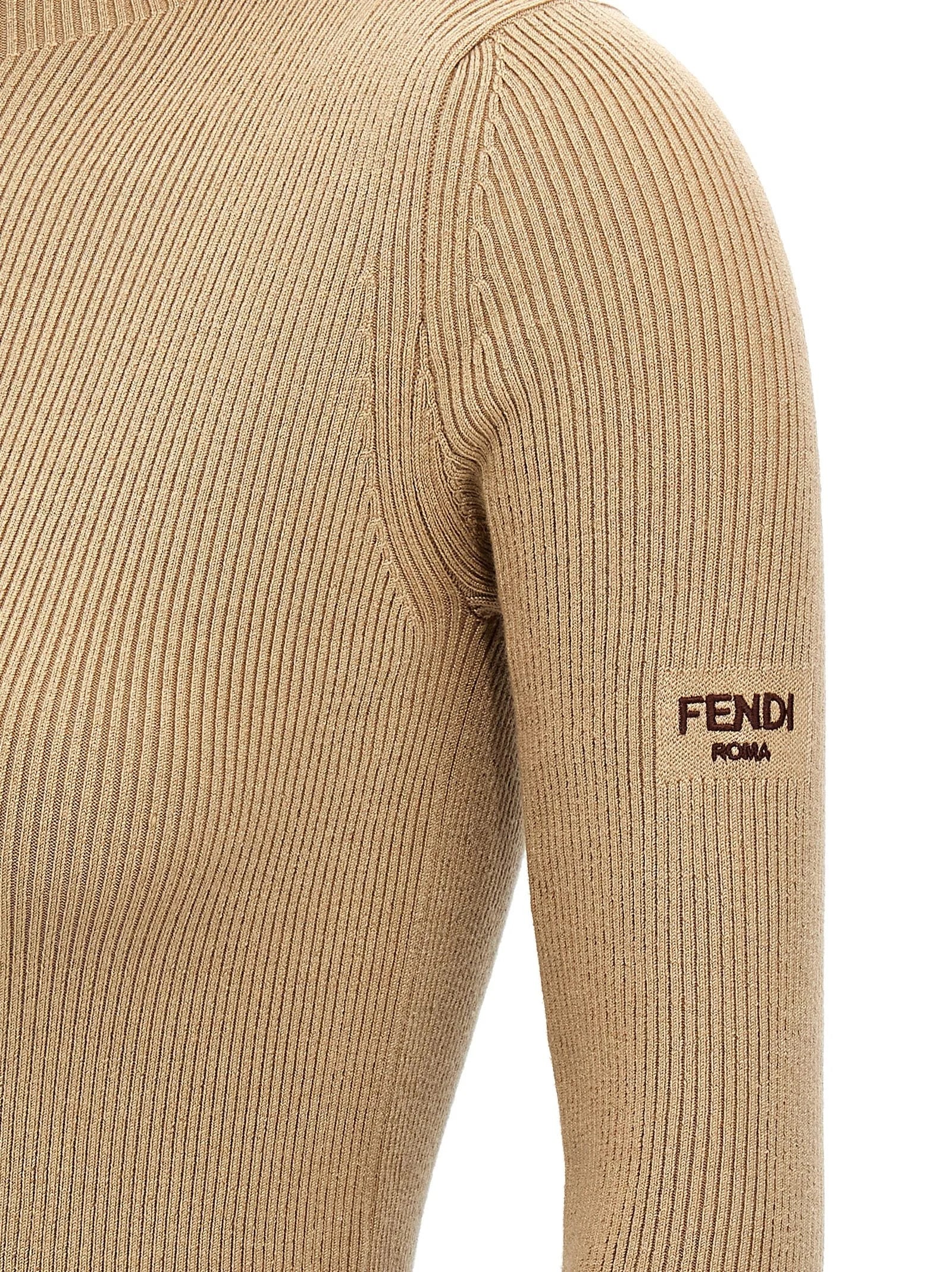 Fendi Beige Wool Short Dress - IT42