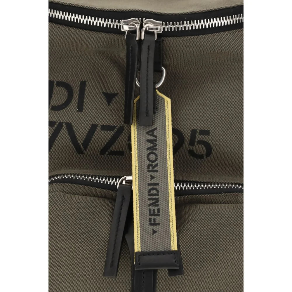 Fendi Bicolor Cotton Backpack