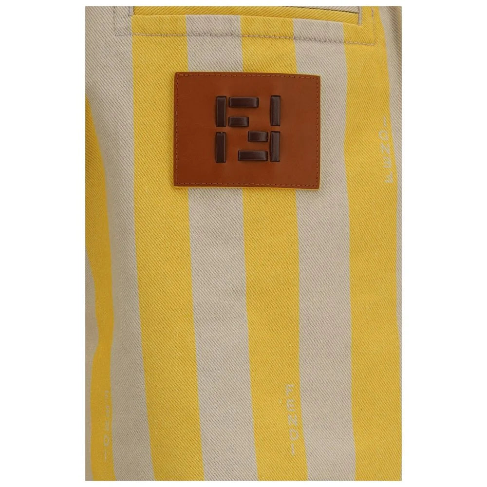 Fendi Bicolor Cotton Bermuda Shorts - IT38 | S