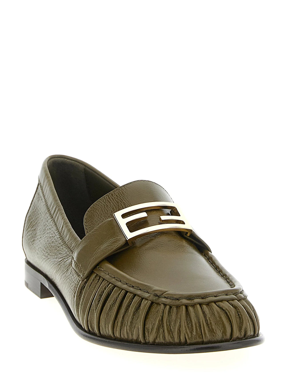 Fendi Bicolor Lamb Leather Slip-On Loafers - EU35.5/US5.5