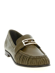 Fendi Bicolor Lamb Leather Slip-On Loafers - EU35.5/US5.5
