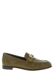 Fendi Bicolor Lamb Leather Slip-On Loafers - EU35.5/US5.5