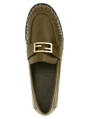 Fendi Bicolor Lamb Leather Slip-On Loafers - EU35.5/US5.5