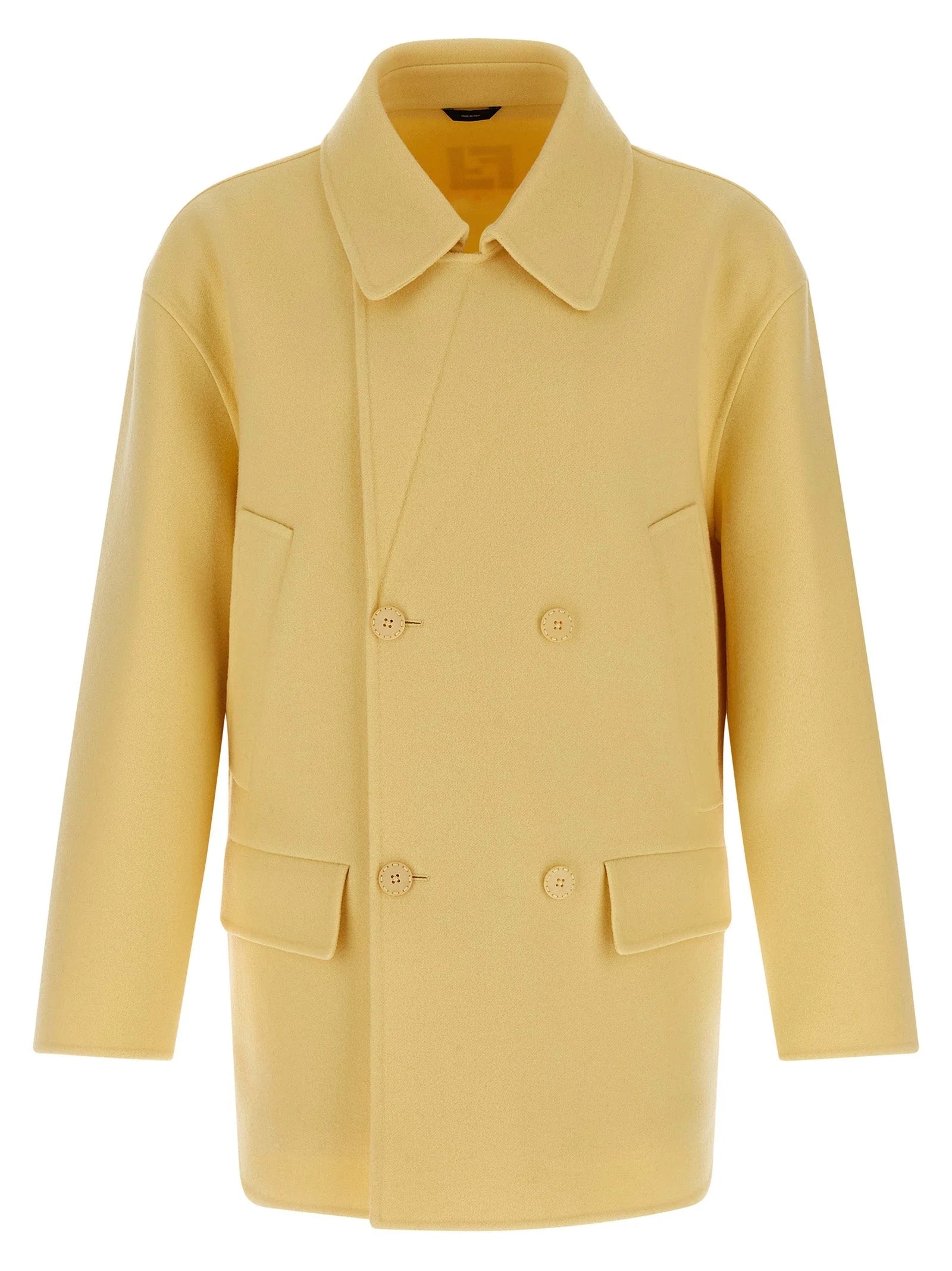 Fendi Bicolor Virgin Wool Coat - M