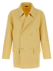 Fendi Bicolor Virgin Wool Coat - M