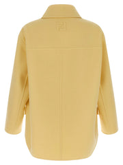 Fendi Bicolor Virgin Wool Coat - M
