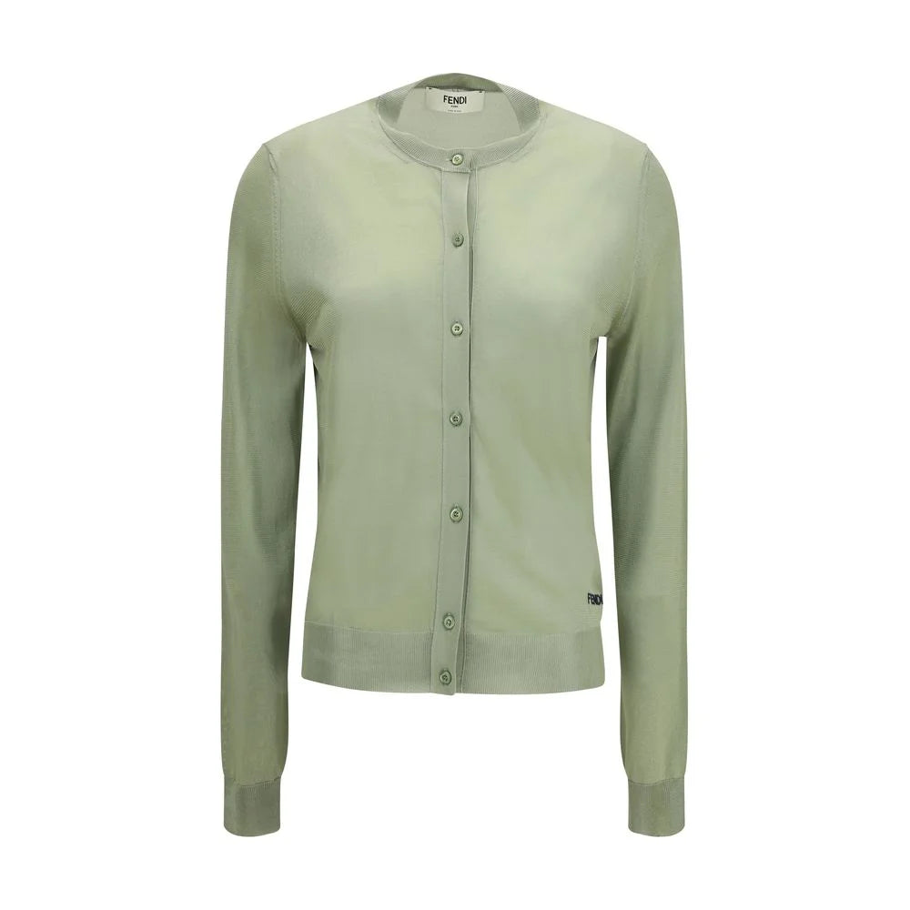 Fendi Bicolor Viscose Cardigan