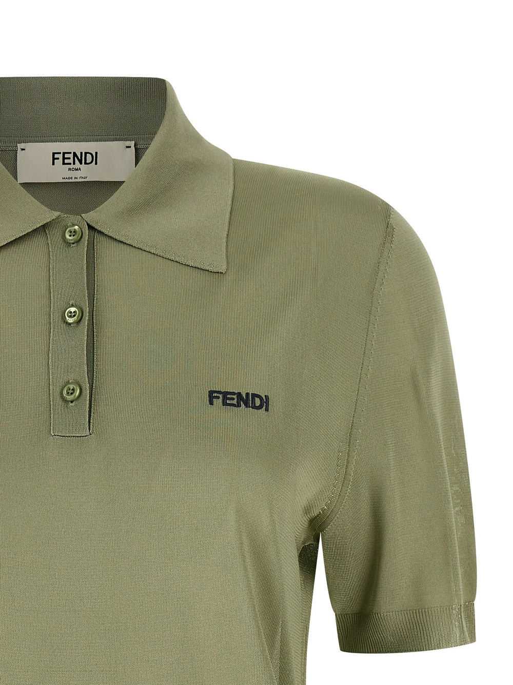 Fendi Bicolor Viscose Polo Shirt
