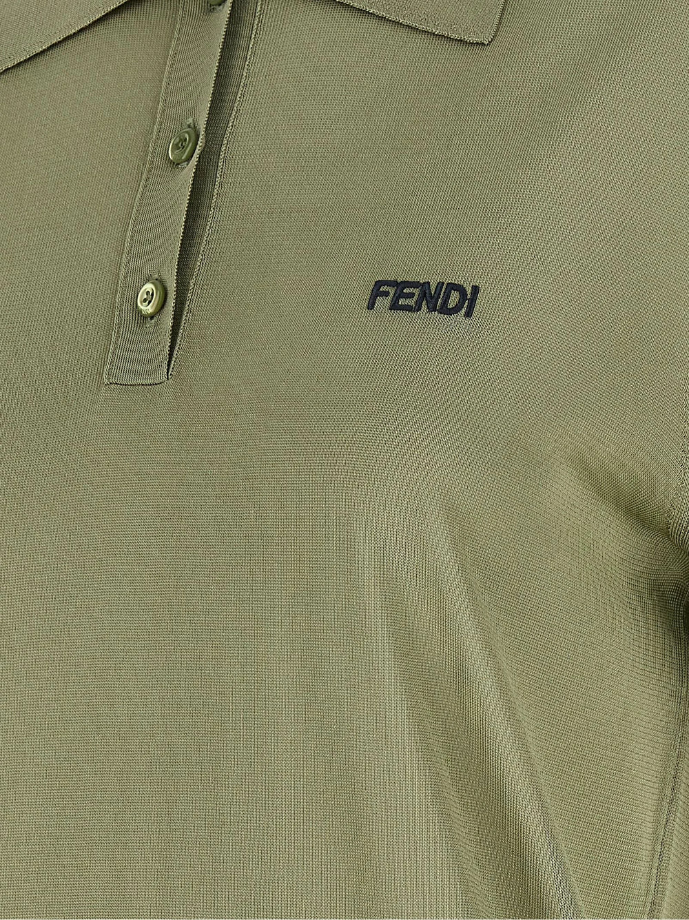Fendi Bicolor Viscose Polo Shirt
