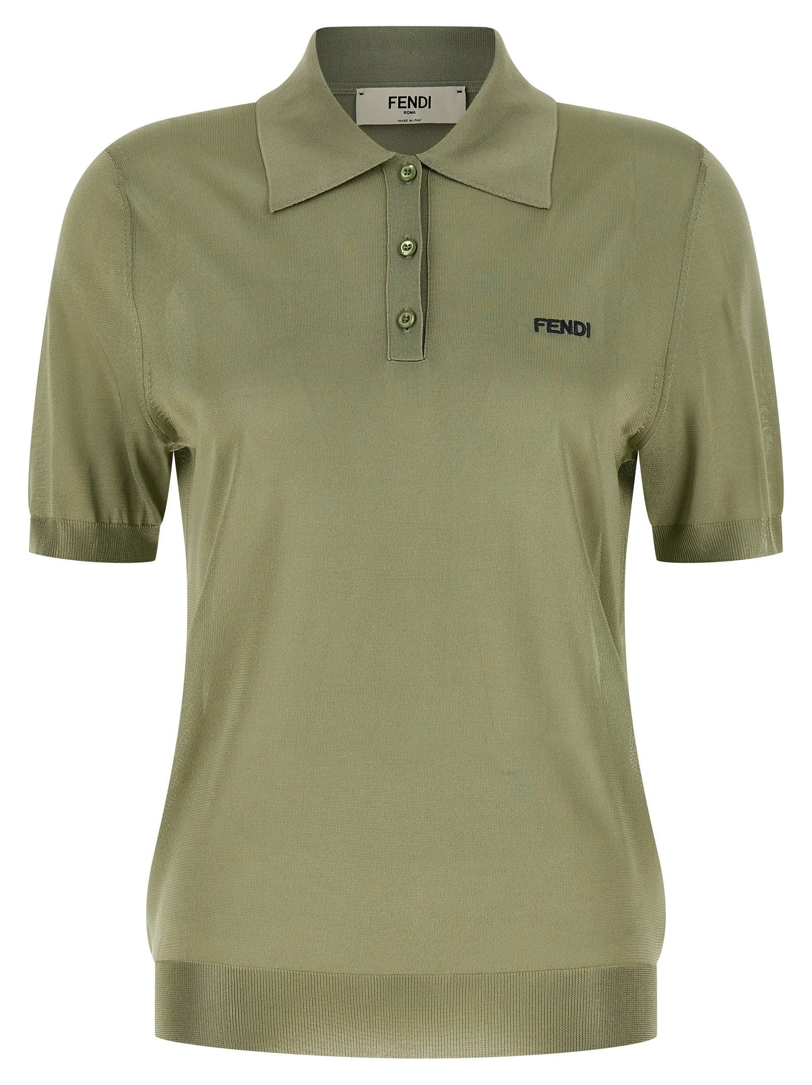 Fendi Bicolor Viscose Polo Shirt