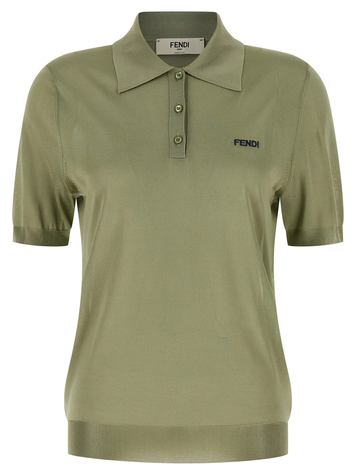 Fendi Bicolor Viscose Polo Shirt