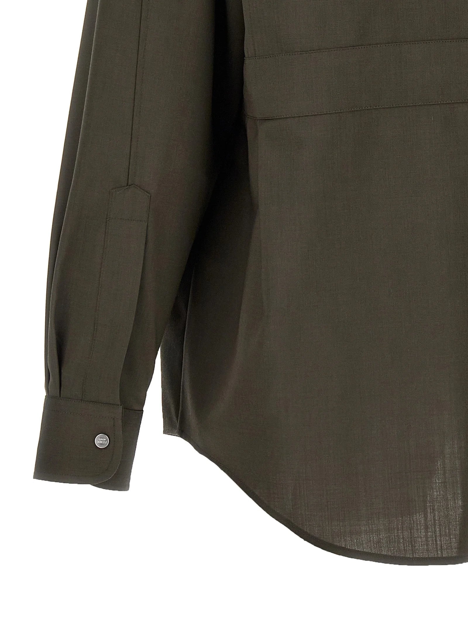 Fendi Bicolor Wool Blouse - 48 | M