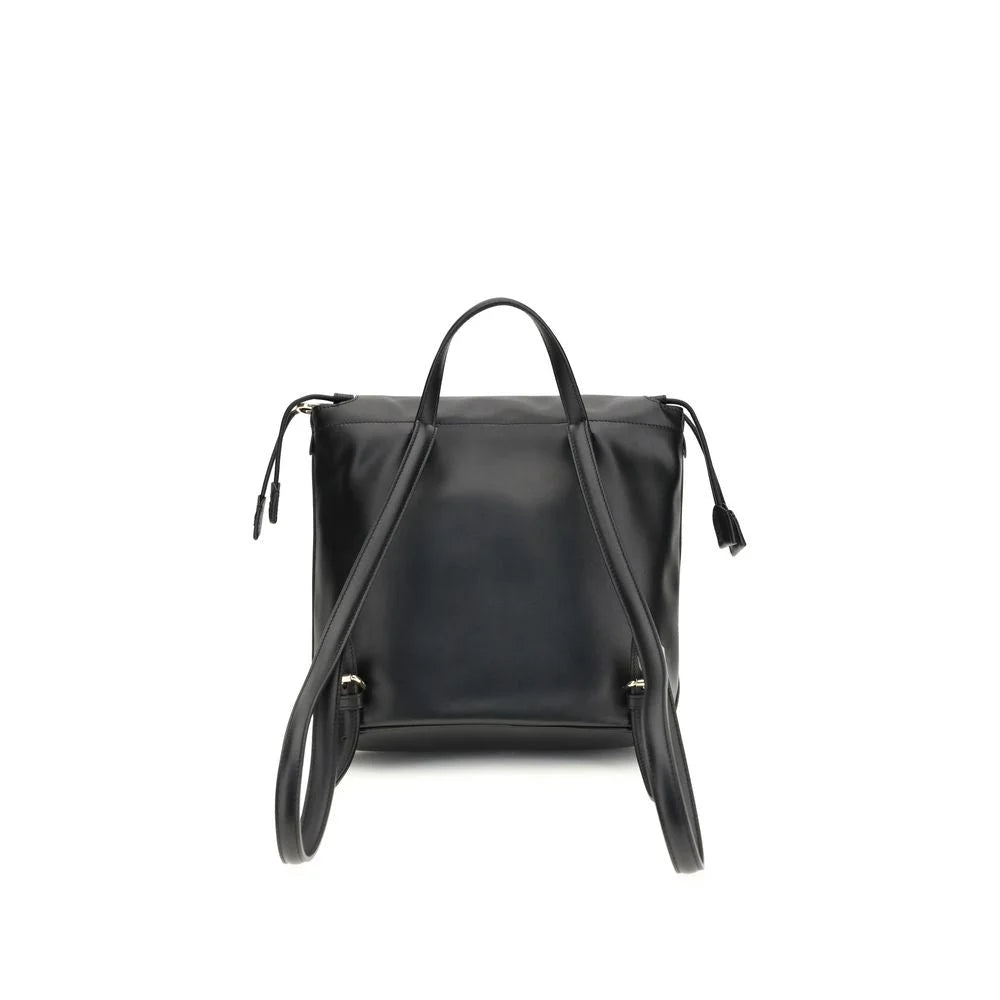 Fendi Black Calf Leather Bos Taurus Backpack