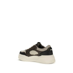 Fendi Black Calf Leather Bos Taurus Chunky Sneakers - EU41.5/US8.5