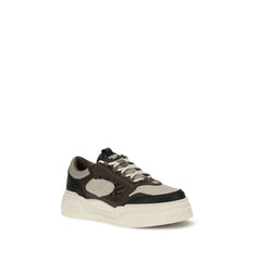 Fendi Black Calf Leather Bos Taurus Chunky Sneakers - EU41.5/US8.5