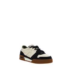 Fendi Black Calf Leather Bos Taurus Low Top Sneakers - Sneakers