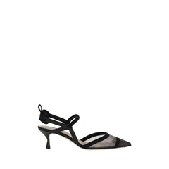 Fendi Black Calf Leather Bos Taurus Pumps