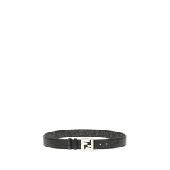 Fendi Black Calf Leather Bos Taurus Regular Belt - 115 cm / 46 Inches