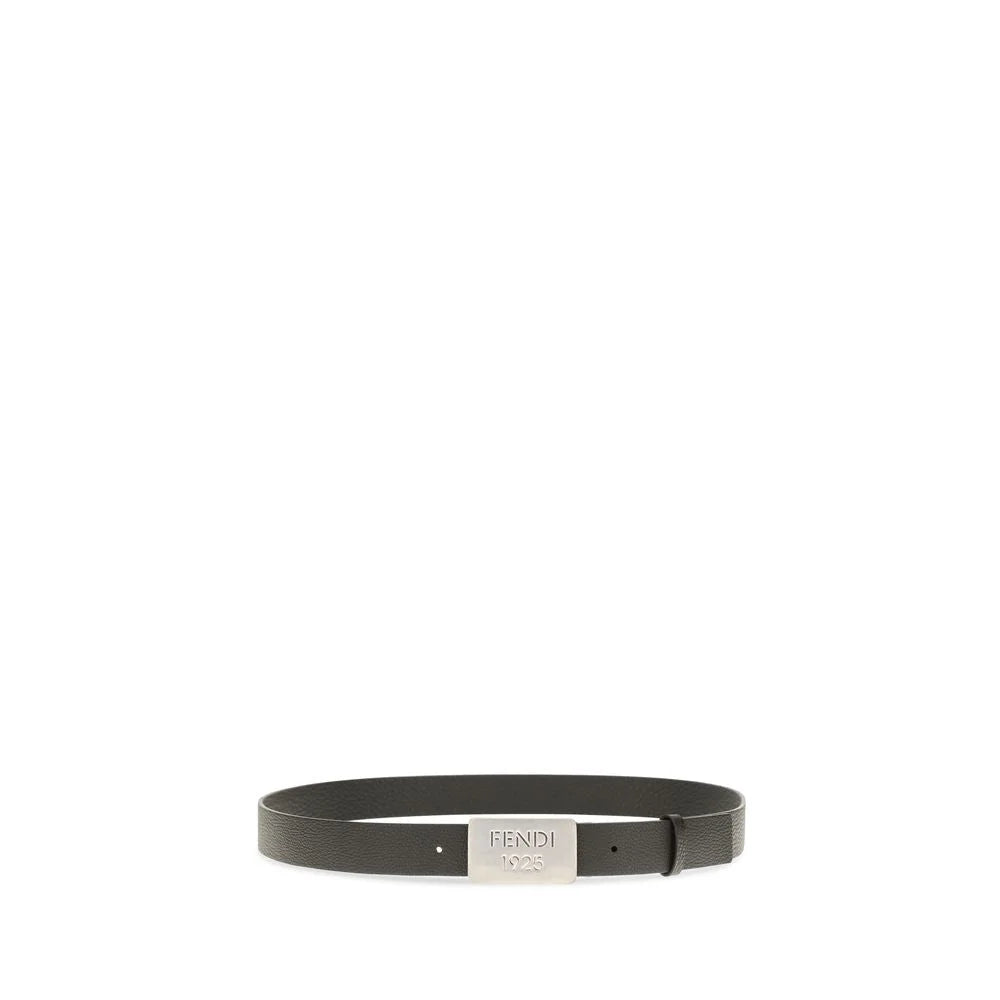 Fendi Black Calf Leather Bos Taurus Regular Belt