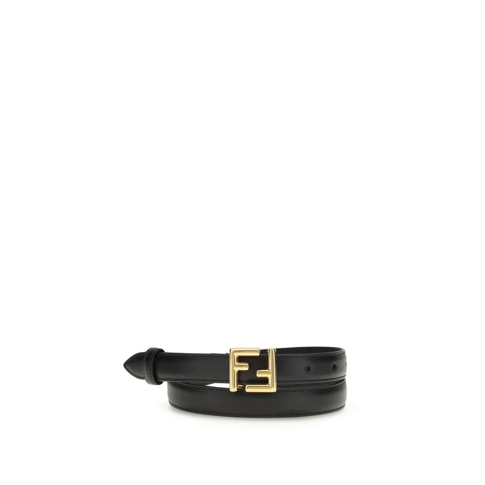 Fendi Black Calf Leather Bos Taurus Regular Belt - 95 cm / 38 Inches