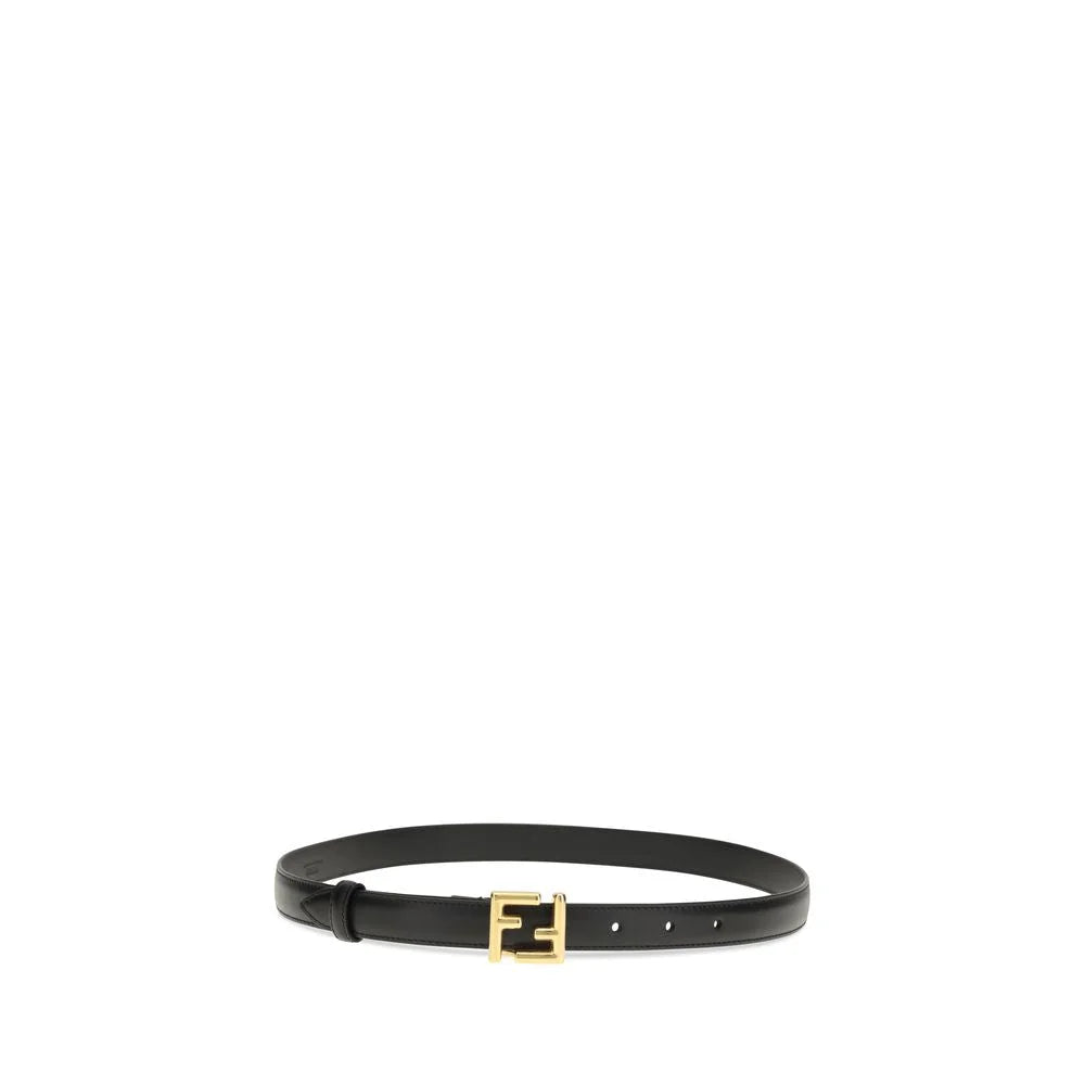 Fendi Black Calf Leather Bos Taurus Regular Belt - 95 cm / 38 Inches